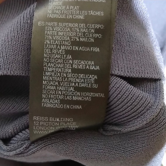 Reiss Lisbeth Shadow Grey Pencil Wrap Dress - Picture 7 of 8